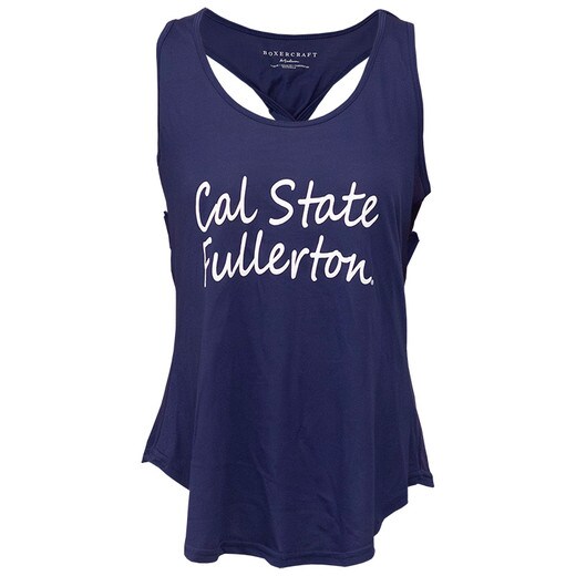 Boxercraft Cal State Fullerton Twistback Tank - Navy